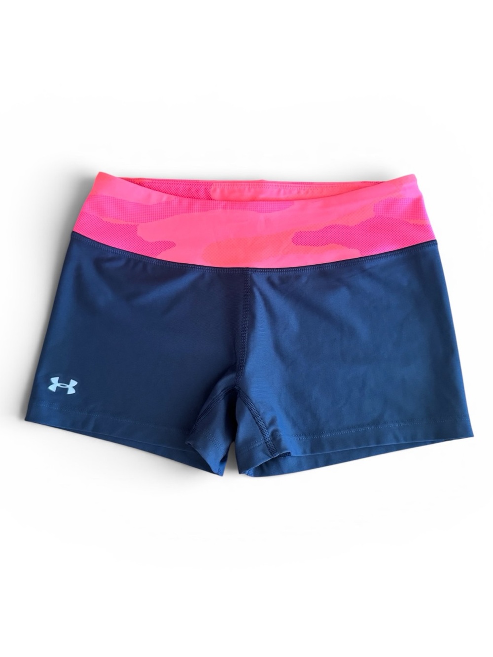 Under Armour Heat Gear Fitted Spandex Shorts Camo Waistband